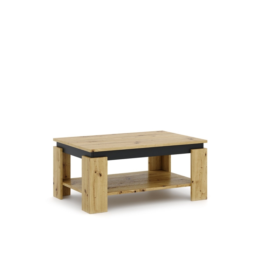Couchtisch LUNO Eiche Artisan/Schwarz