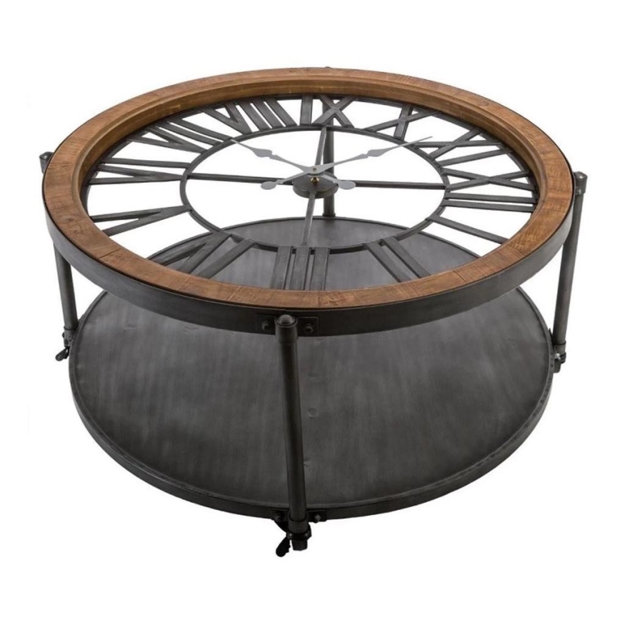 Couchtisch mit Uhr CHRONO 89,5x47 cm 1xAA