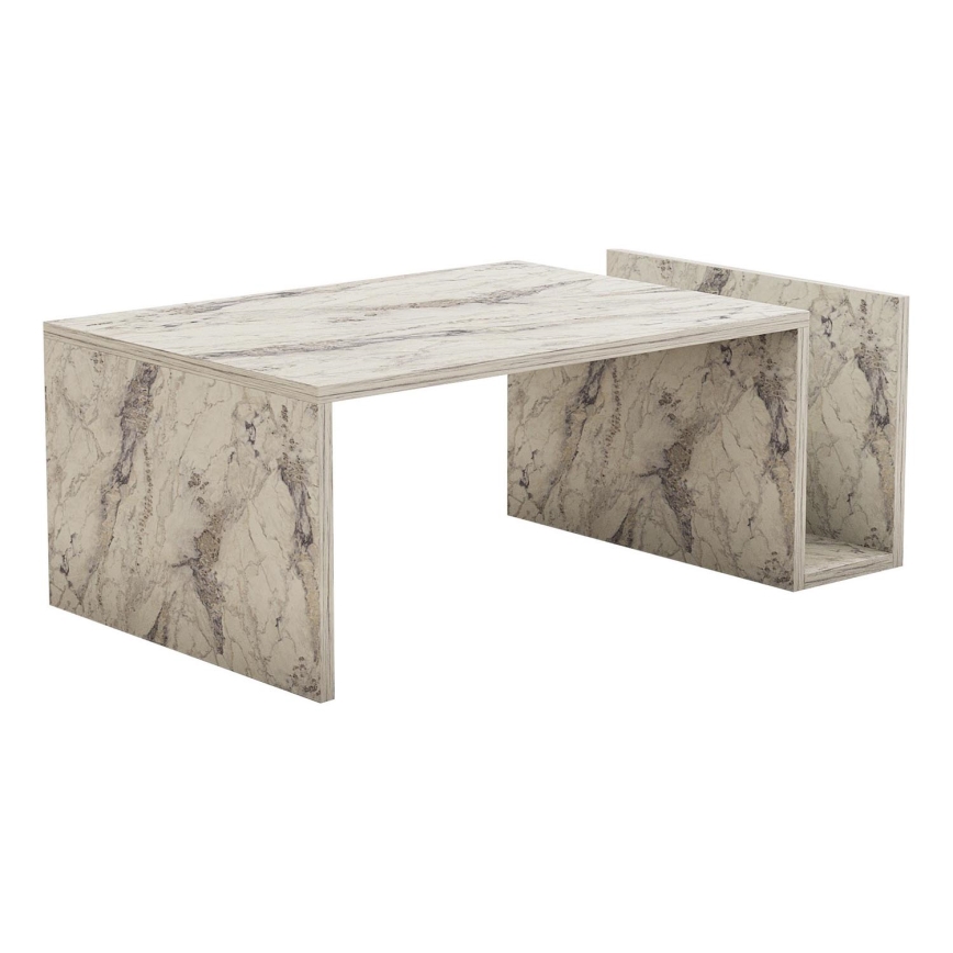 Couchtisch MONEL, Marmor-Dekor, Grau
