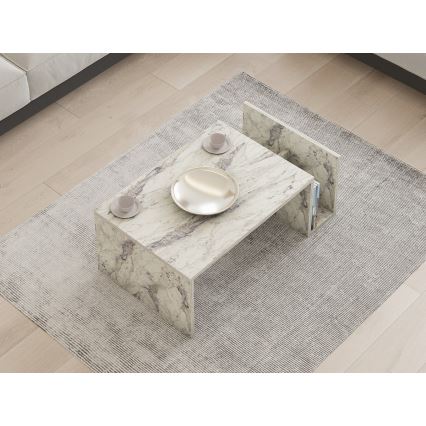 Couchtisch MONEL, Marmor-Dekor, Grau