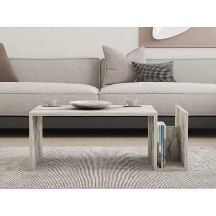 Couchtisch MONEL, Marmor-Dekor, Grau