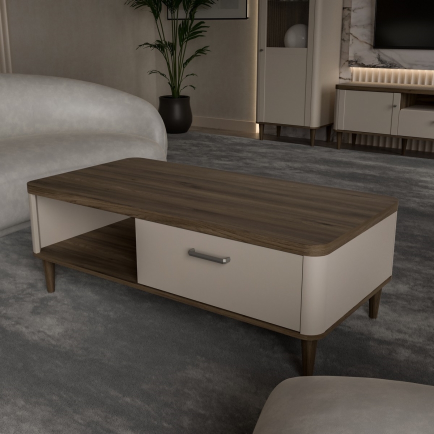 Couchtisch NOR braun/beige