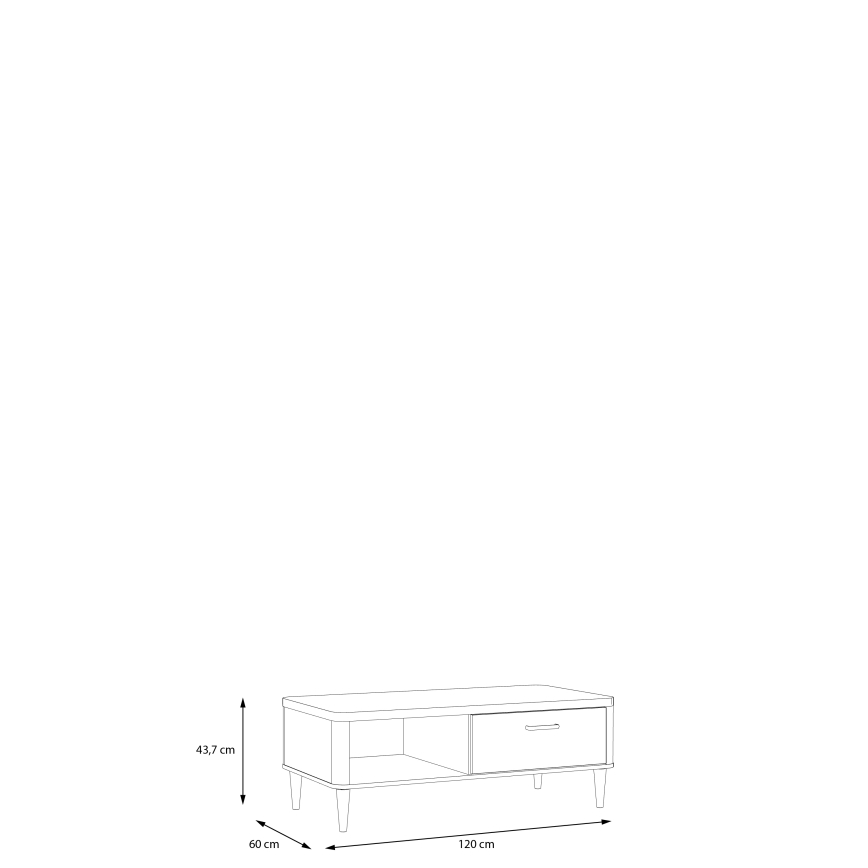 Couchtisch NOR braun/beige