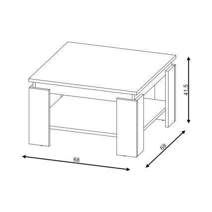 Couchtisch OLAF Eiche Artisan/Anthrazit