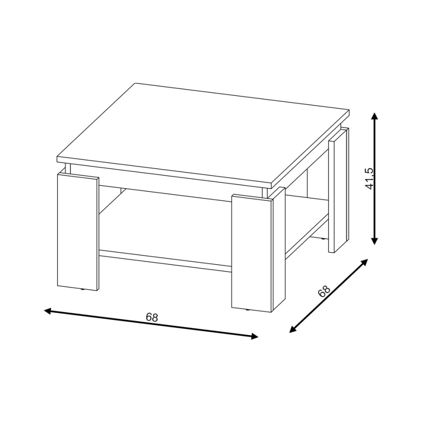 Couchtisch OLAF Eiche Artisan/Anthrazit