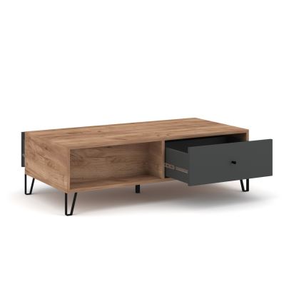 Couchtisch SULA Craft-Eiche/Schwarz