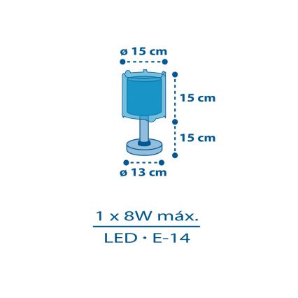 Dalber 41341N - LED-Kinderlampe PLANETS 1xG4/4W/230V blau