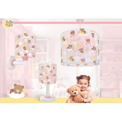 Dalber 41579S - Kinder-Wandleuchte BABY TEDDY 1xE27/15W/230V rosa