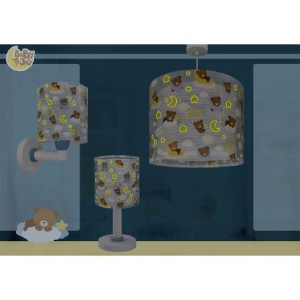 Dalber 41579T - Kinder-Wandleuchte BABY TEDDY 1xE27/15W/230V blau