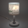 Dalber 60621N - LED-Kinderlampe RHINO&CROCO 1xG4/4W/230V grau