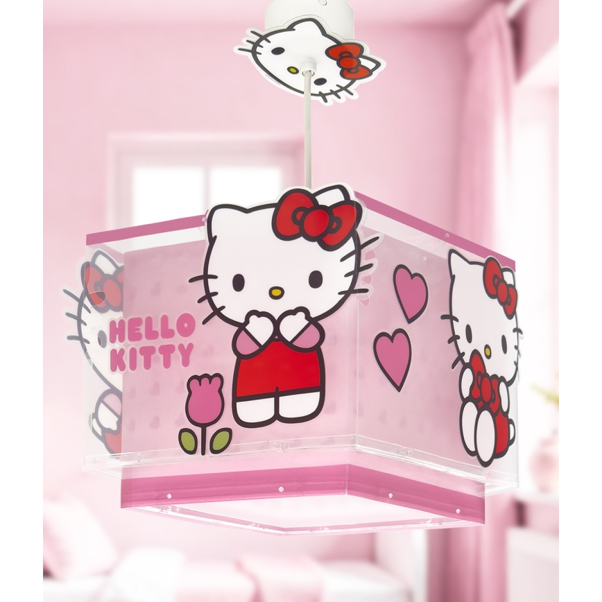 Dalber 73262 - Kinder-Deckenleuchte HELLO KITTY 1xE27/15W/230V rosa