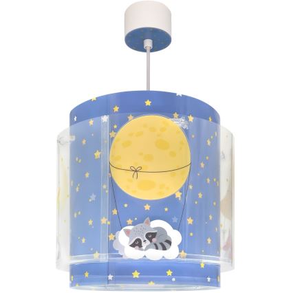 Dalber 76632 - Kinder-Pendelleuchte MOON DREAMS 1xE27/15W/230V blau