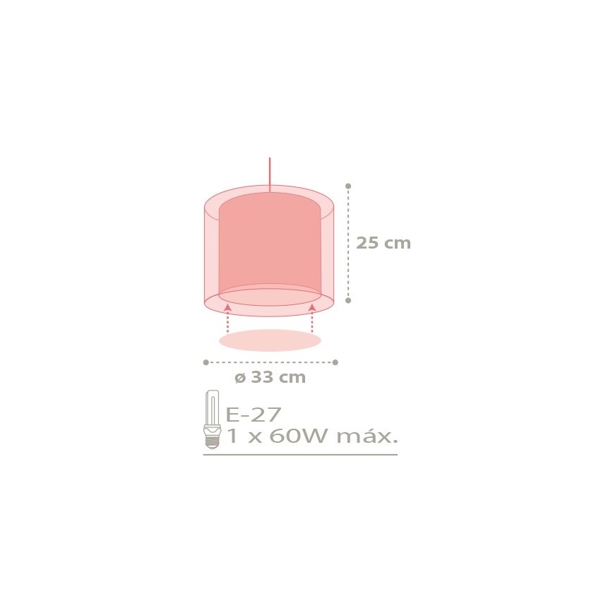Dalber D-41432 - Kinder Kronleuchter COLOR RAIN 1xE27/60W/230V