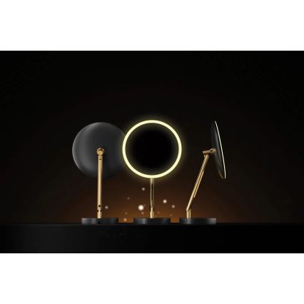 Deante ADI_Z812 - Wiederaufladbarer LED-Kosmetikspiegel für das Badezimmer SILIA LED/5V 5000 mAh 2700-6500K IP44