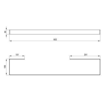 Deante ADM_A621 - Wandhandtuchhalter MOKKO 60 cm weiß