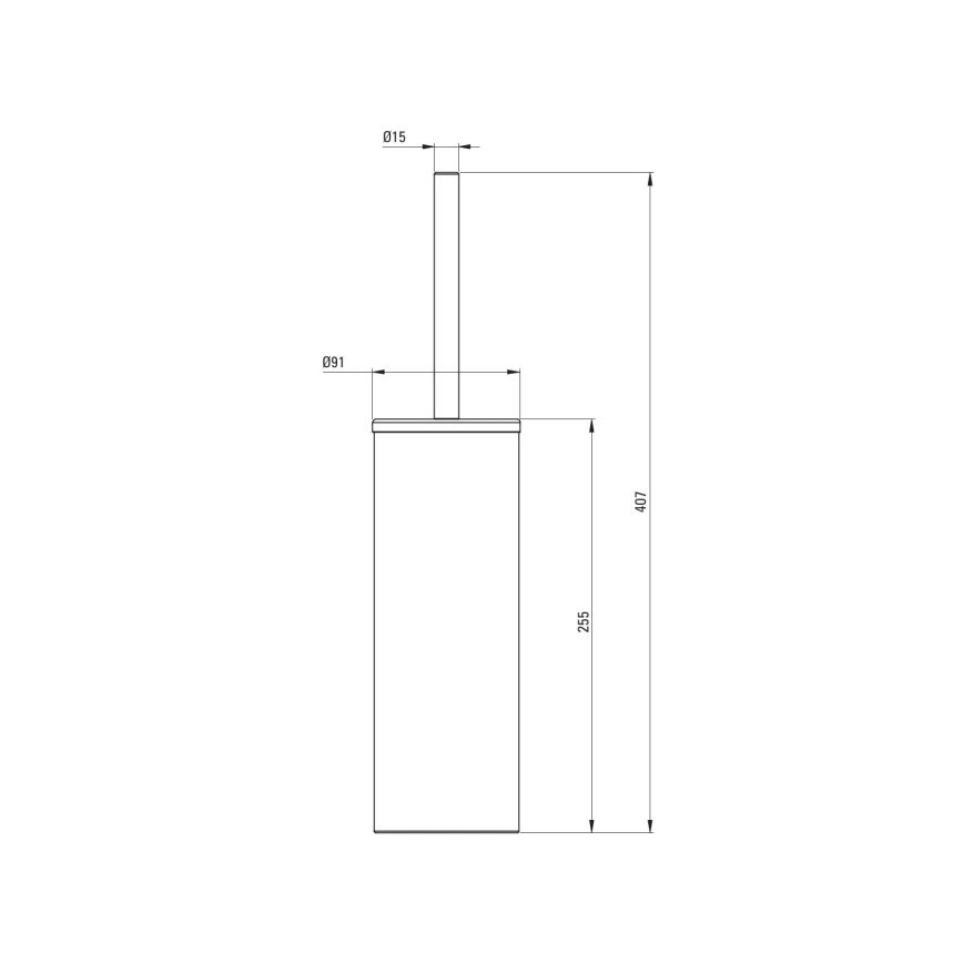 Deante ADR_0712 - Freistehende WC-Bürste ROUND, hochglänzender Chrom
