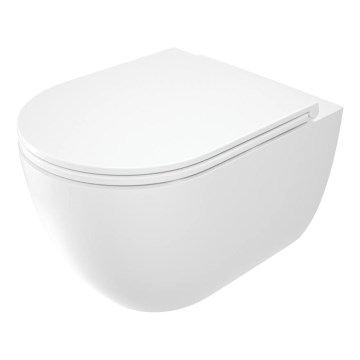 Deante CGRD6ZPW - Hängendes WC mit SoftClose-Sitz ROUND Keramik/Weiß