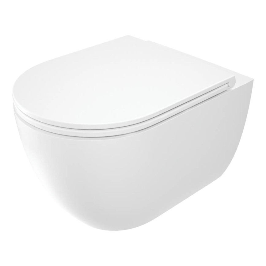 Deante CGRD6ZPW - Hängendes WC mit SoftClose-Sitz ROUND Keramik/Weiß