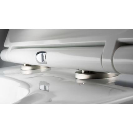 Deante CGRD6ZPW - Hängendes WC mit SoftClose-Sitz ROUND Keramik/Weiß