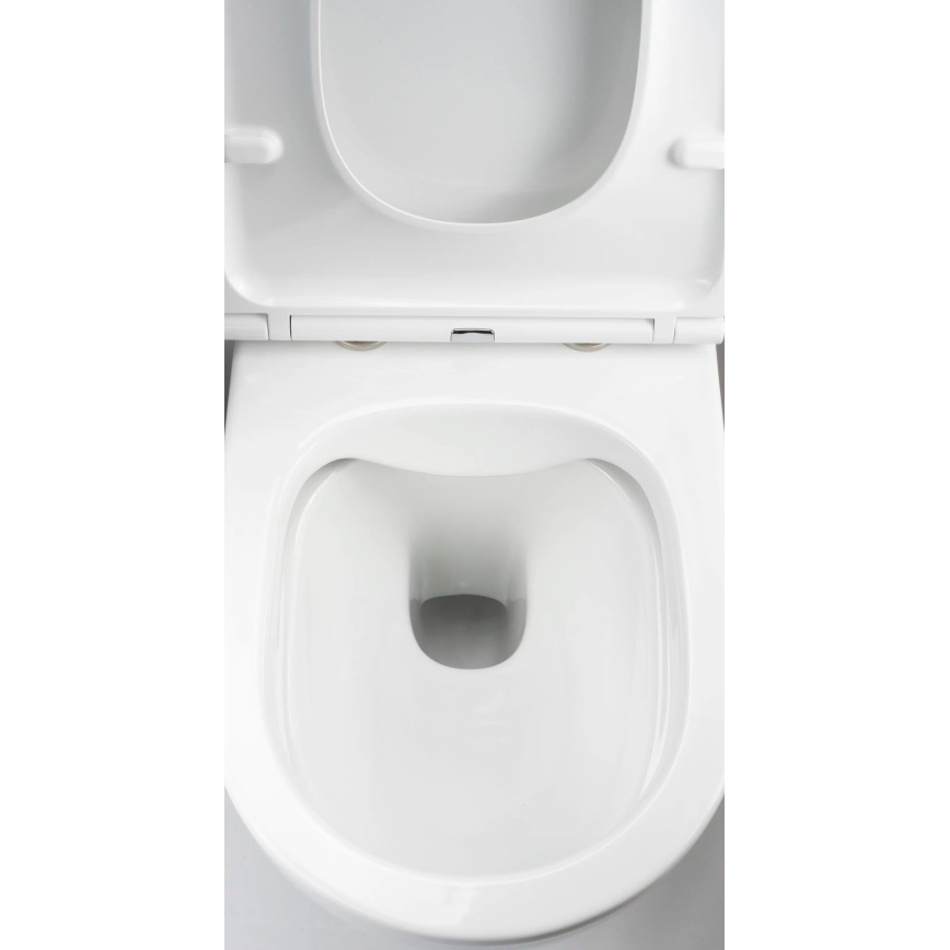 Deante CGRD6ZPW - Hängendes WC mit SoftClose-Sitz ROUND Keramik/Weiß
