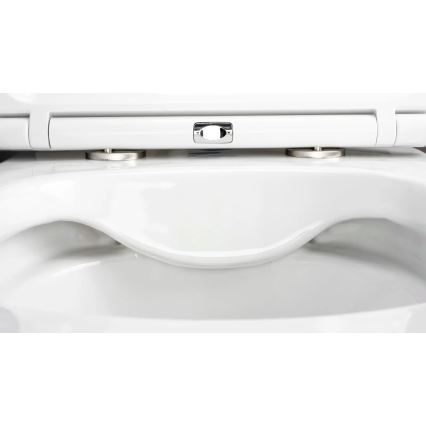 Deante CGRD6ZPW - Hängendes WC mit SoftClose-Sitz ROUND Keramik/Weiß