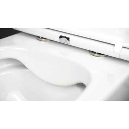 Deante CGRD6ZPW - Hängendes WC mit SoftClose-Sitz ROUND Keramik/Weiß