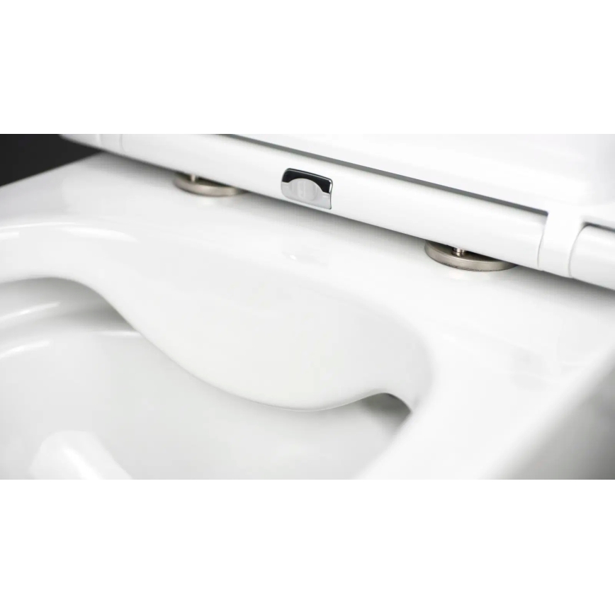 Deante CGRD6ZPW - Hängendes WC mit SoftClose-Sitz ROUND Keramik/Weiß