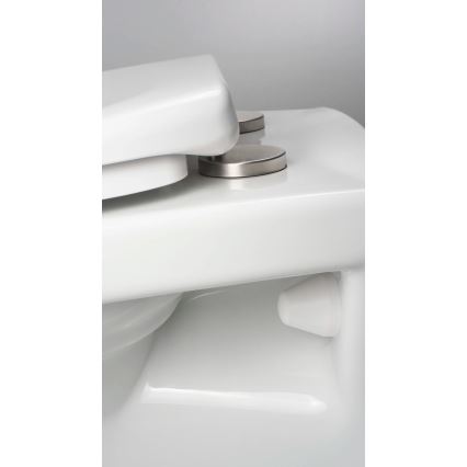 Deante CMOD6SPW - Wandhängendes WC mit SoftClose-WC-Sitz BORO, Keramik/Weiß