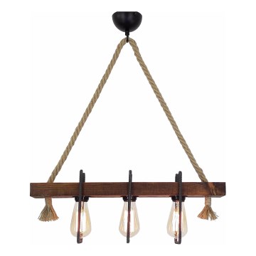 Deckenlampe KUTUK 3xE27/40W/230V in Kiefer