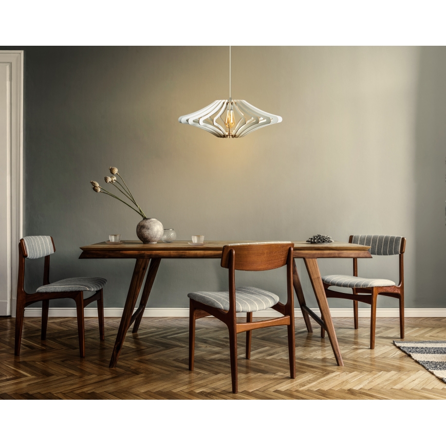 Deckenleuchte an Kabel 1xE27/60W/230V Weiß Ø 47 cm Weiß