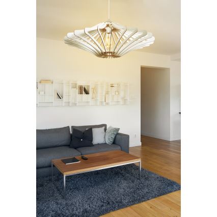 Deckenleuchte an Kabel 1xE27/60W/230V Weiß Ø 47 cm Weiß