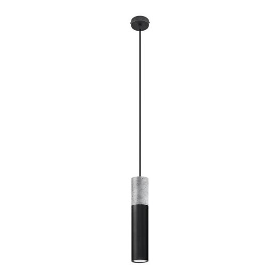 Deckenleuchte an Kabel BORGIO 1xGU10/40W/230V Beton/Metall Schwarz