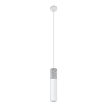 Deckenleuchte an Kabel BORGIO 1xGU10/40W/230V Beton/Metall Weiß