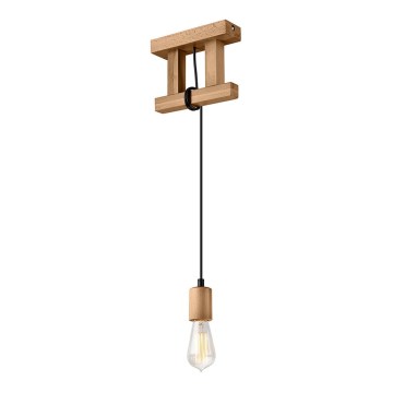 Deckenleuchte an Kabel LEON 1xE27/60W/230V Buche