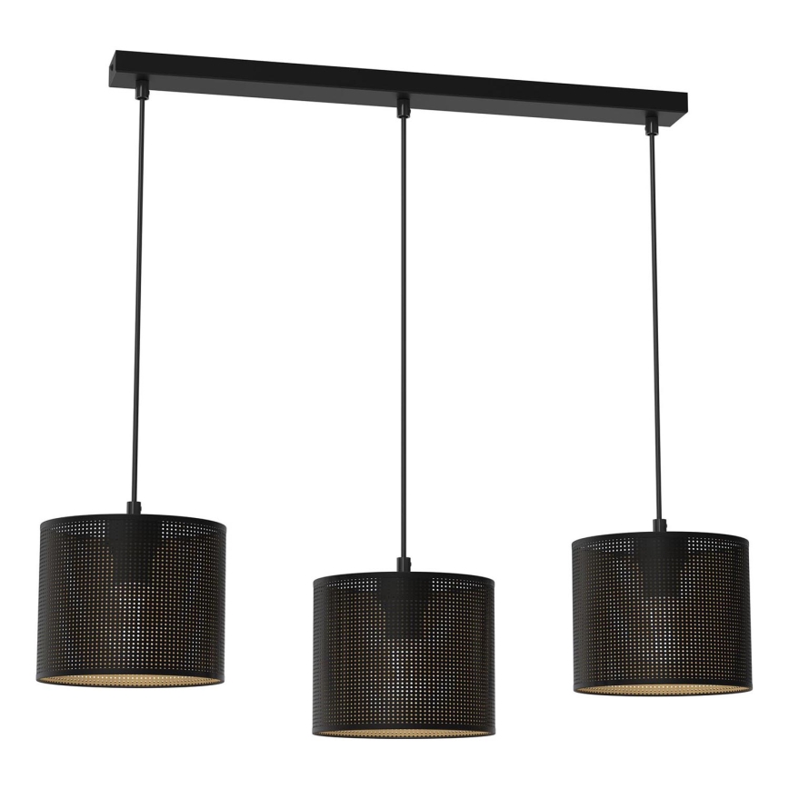 Deckenleuchte an Kabel LOFT SHADE 3xE27/60W/230V schwarz/gold