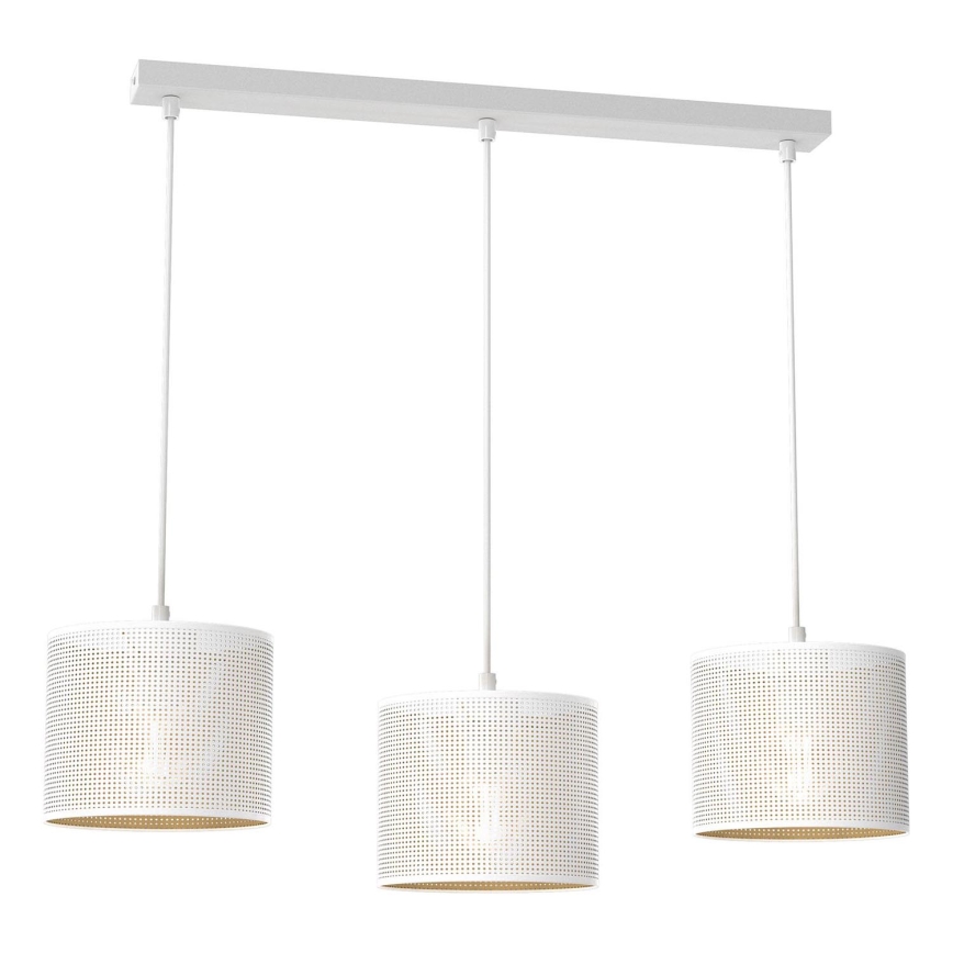 Deckenleuchte an Kabel LOFT SHADE 3xE27/60W/230V weiß/gold
