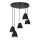 Deckenleuchte an Seil CARYON 5xE14/60W/230V schwarz