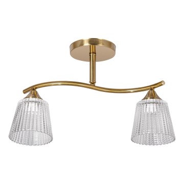 Deckenleuchte an Stange 2xE14/60W/230V golden