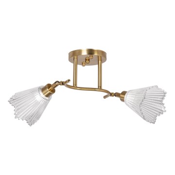 Deckenleuchte an Stange 2xE14/60W/230V golden