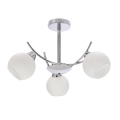 Deckenleuchte an Stange AMOS 3xE27/40W/230V glänzendes Chrom
