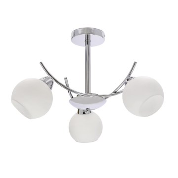 Deckenleuchte an Stange AMOS 3xE27/40W/230V glänzendes Chrom