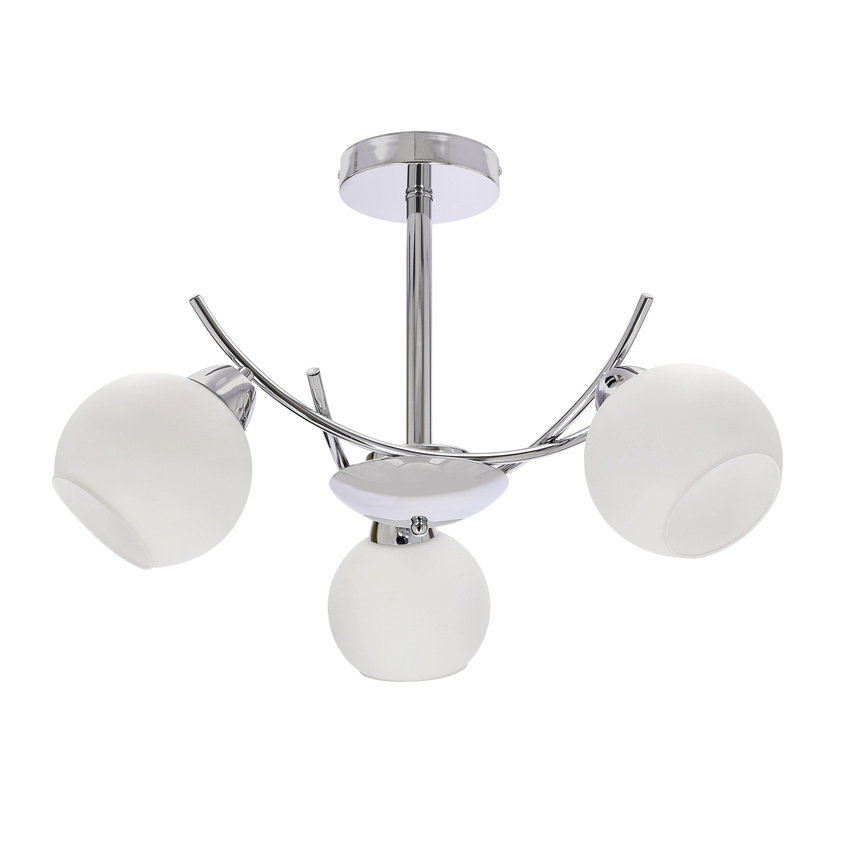 Deckenleuchte an Stange AMOS 3xE27/40W/230V glänzendes Chrom