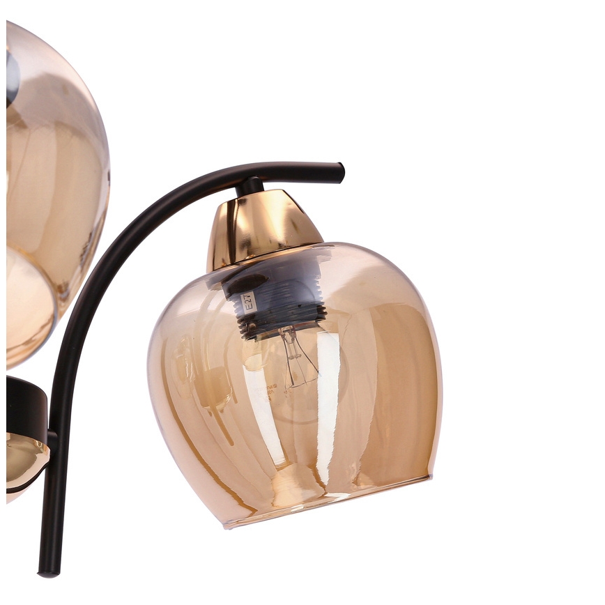 Deckenleuchte an Stange MERRA 3xE27/40W/230V schwarz/beige