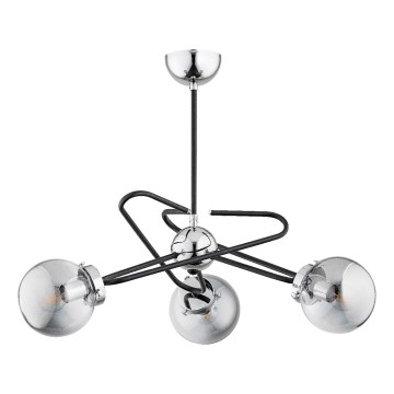 Deckenleuchte an Stange SAGITO 3xE14/10W/230V glänzendes Chrom