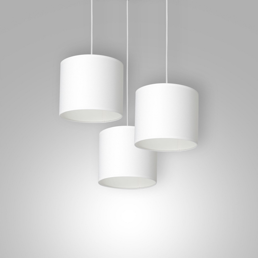 Deckenleuchte an Seil ARDEN 3xE27/60W/230V Weiß