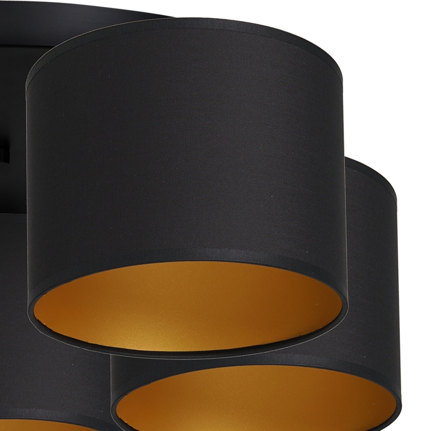 Deckenleuchte ARDEN Aufsatz 5xE27/60W/230V Schwarz/Gold