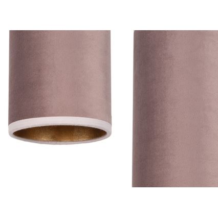 Deckenleuchte an Seil AVALO 2xE27/60W/230V Spinne rosa/kupferfarben