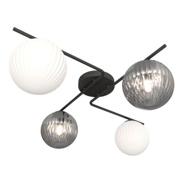 Deckenleuchte AZURA 4xE14/10W/230V schwarz/grau/weiß