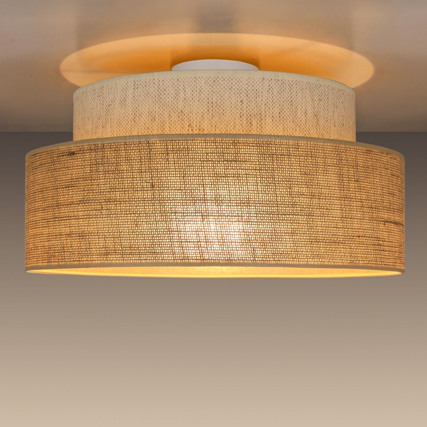 Deckenleuchte BOHO 1xE27/60W/230V d 40 cm cremefarben/beige