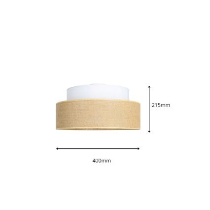 Deckenleuchte BOHO 1xE27/60W/230V d 40 cm weiß/beige
